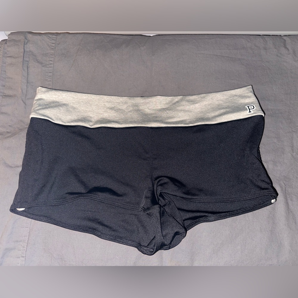 VS PINK Black and Gray Active Swim Shorts
